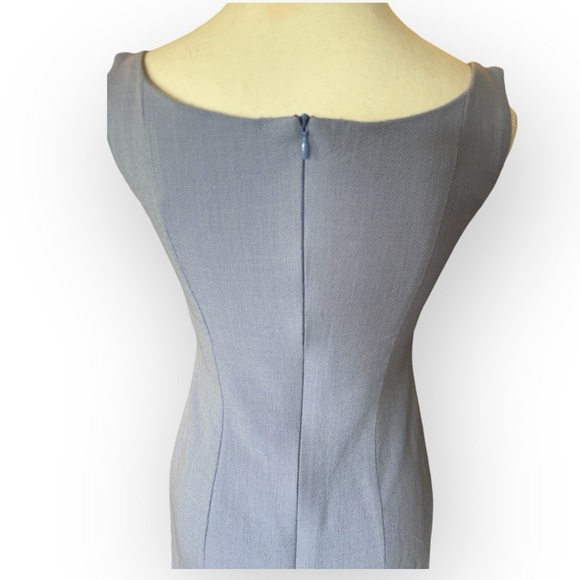 **HOST PICK** Vintage Escada Dress Sz 4 100% Wool Lilac Sleeveless Sheath - Picture 4 of 11